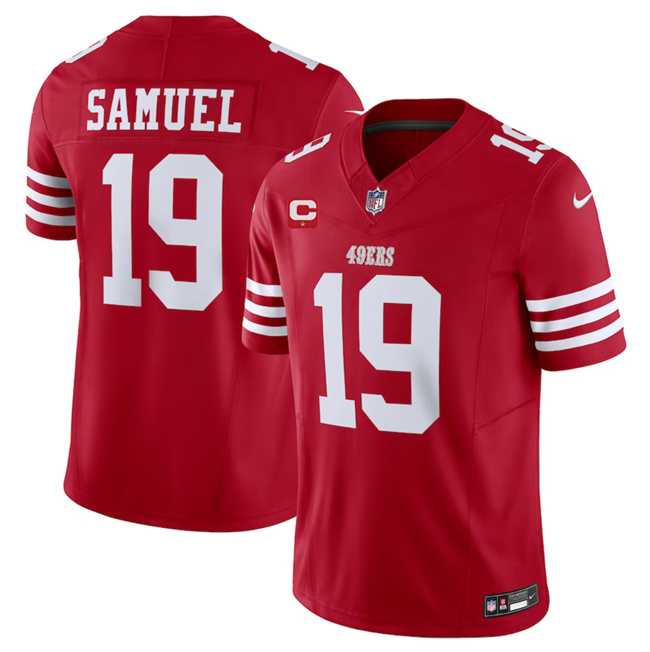 Men & Women & Youth San Francisco 49ers #19 Deebo Samuel Red 2023 F.U.S.E. With 1-Star C Patch Vapor Untouchable Limited Jersey